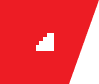 Red triangular shape with white detail