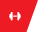 Dumbbell icon on red background